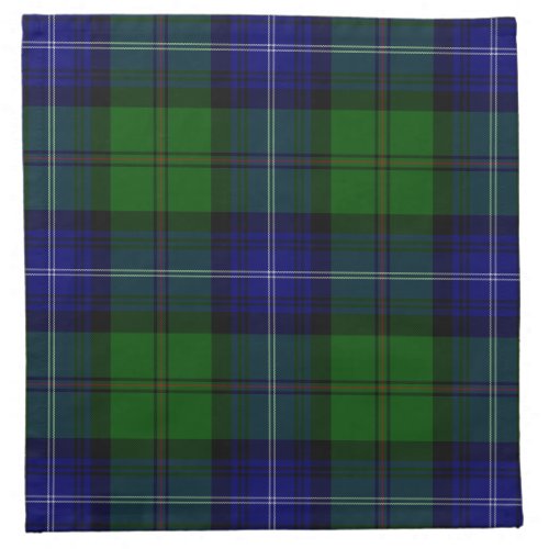 Urquhart tartan blue green plaid napkin