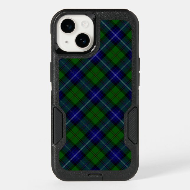 Urquhart tartan blue green plaid otterbox iPhone case (Back)