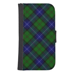 Urquhart tartan blue green plaid galaxy s4 wallet case