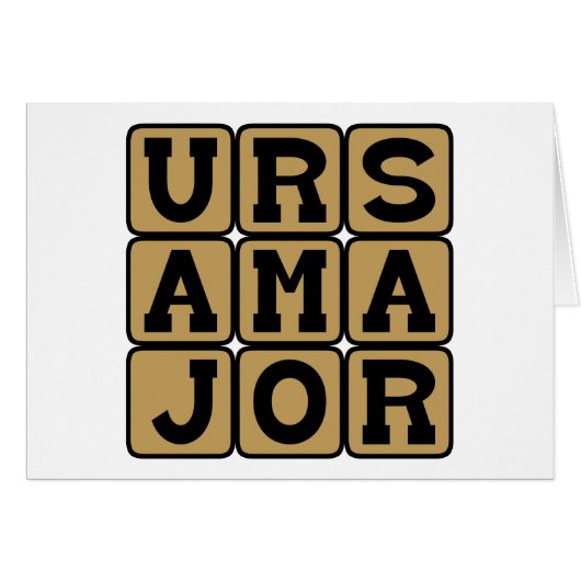 Ursa Major, Larger Bear Constellation Cards (Front Horizontal)