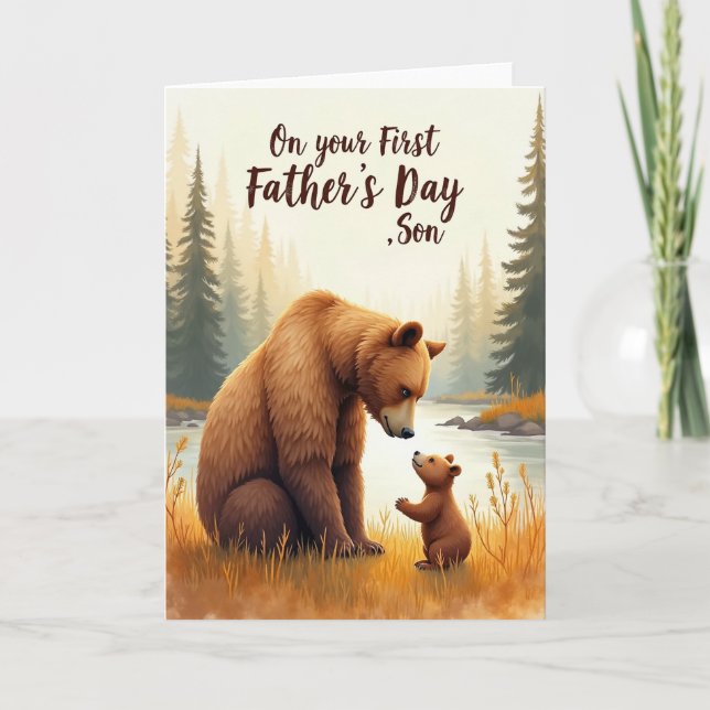 Ursine Fathers Day Scene Card (Front)