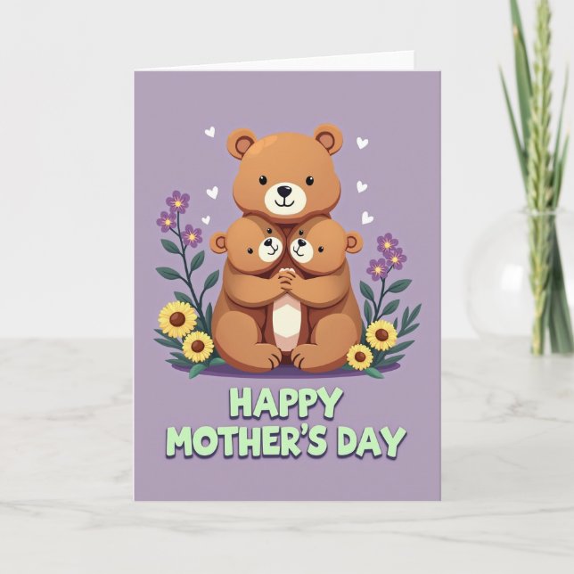 Ursine Mothers Day Embrace Card (Front)