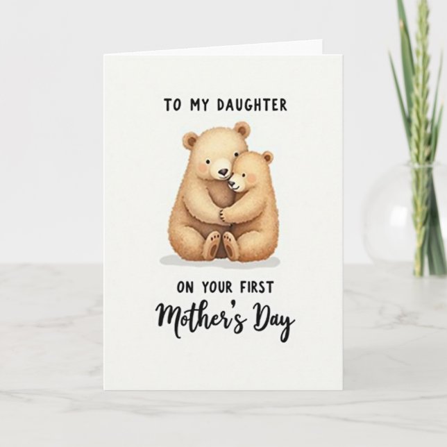 Ursine Mothers Day Hugs Card (Front)
