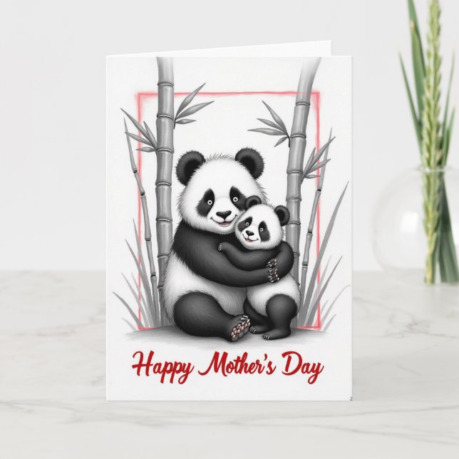 Ursine Mothers Day Illustration Card (Front)