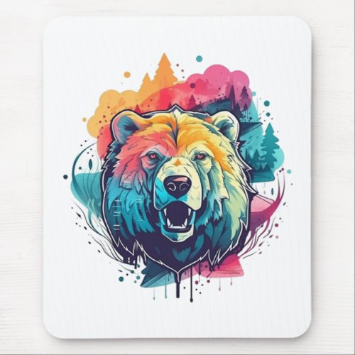 Urso vibrante mouse pad