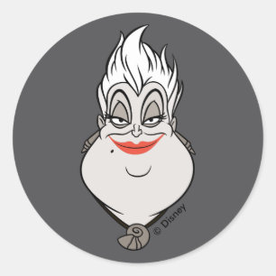 Ursula A Wicked Face Classic Round Sticker