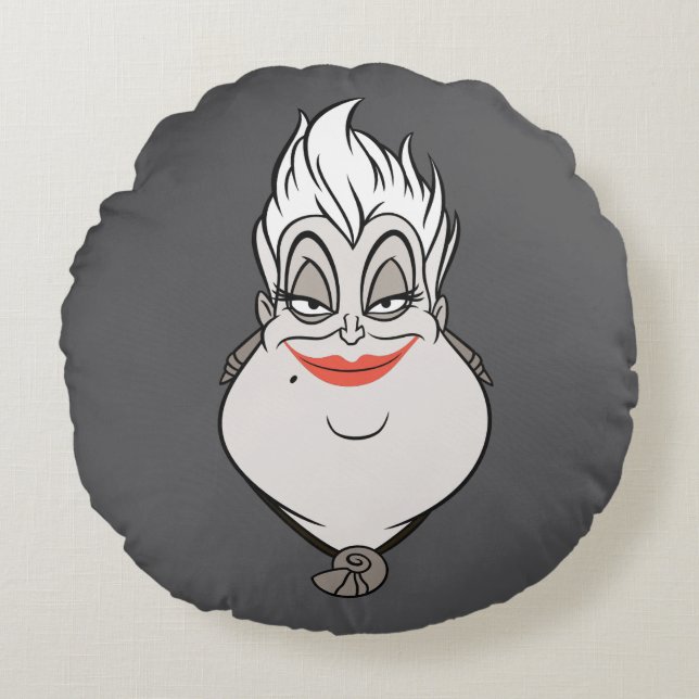 Ursula | A Wicked Face Round Pillow (Front)