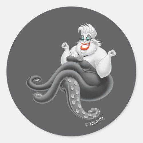 Ursula  An Evil Pose Classic Round Sticker