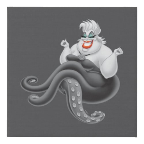 Ursula  An Evil Pose Faux Canvas Print