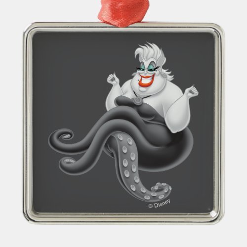 Ursula  An Evil Pose Metal Ornament