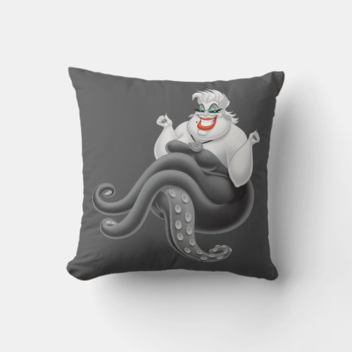 Ursula  An Evil Pose Throw Pillow