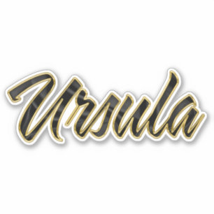 Ursula black gold Lettering Decal Sticker