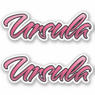 Ursula faded pink sticker Sticker Stickerset