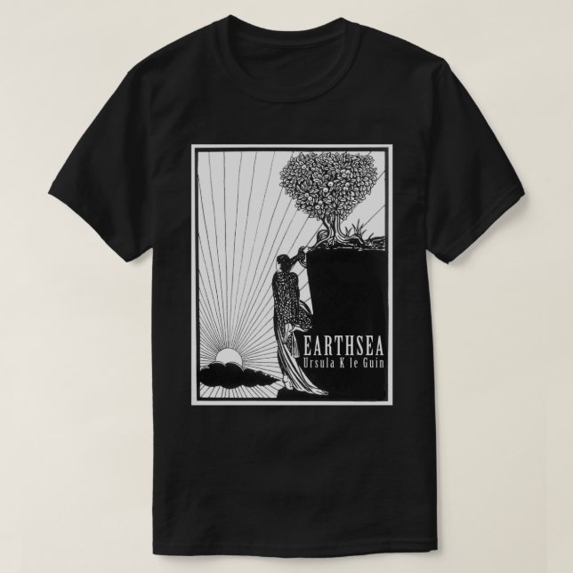 Ursula K. Le Guin Earthsea Cycle Dragons Wizards S T-Shirt (Design Front)