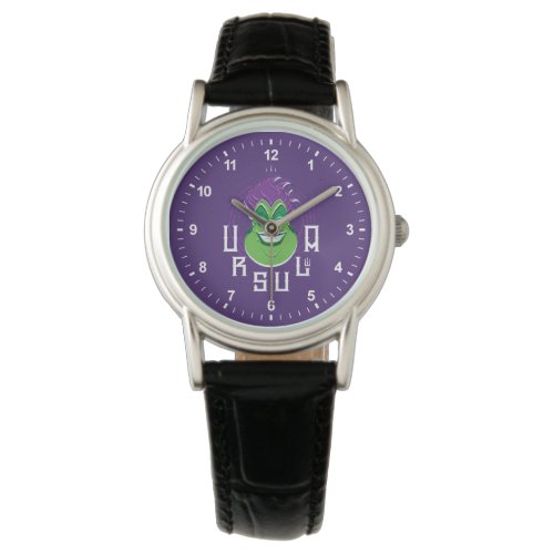 Ursula Logo Watch - This design features the face of Ursula the evil force in the Disney animated feature The Little Mermaid.