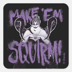 Ursula Make 'Em Squirm Square Sticker