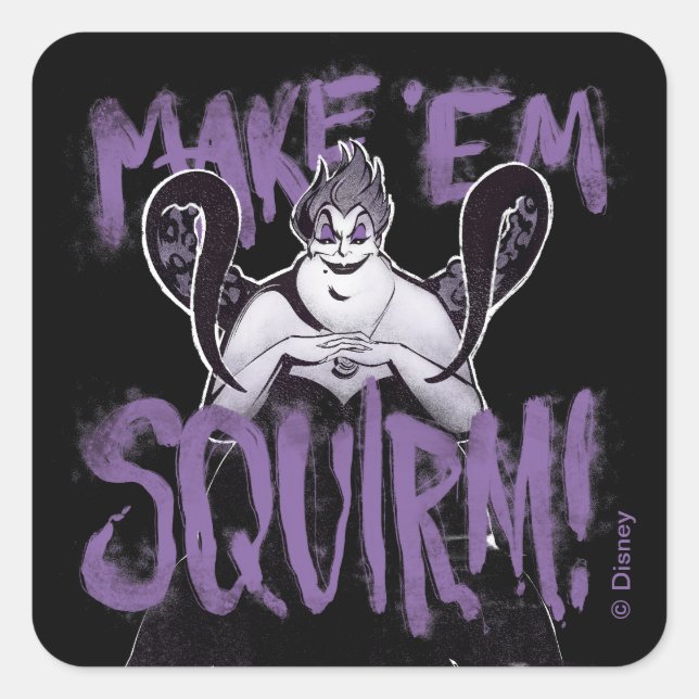 Ursula | Make 'Em Squirm Square Sticker (Front)