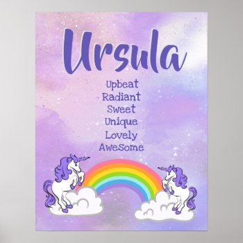 Ursula Name Poster by SjasisDesignSpace at Zazzle
