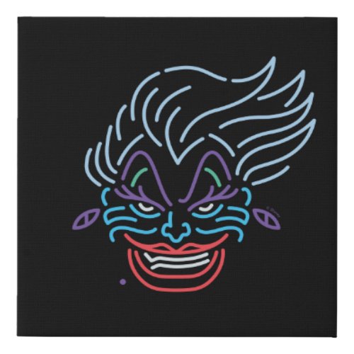 Ursula  Neon Face Faux Canvas Print