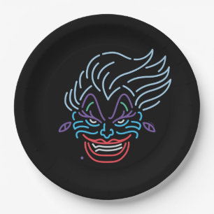 Ursula   Neon Face Paper Plates