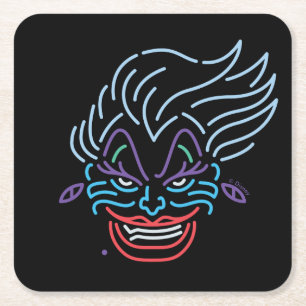 Ursula   Neon Face Square Paper Coaster