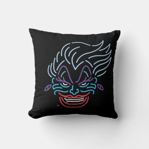 Ursula  Neon Face Throw Pillow