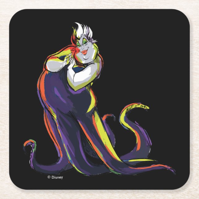 Ursula | Pretty Pose Square Paper Coaster (Front)