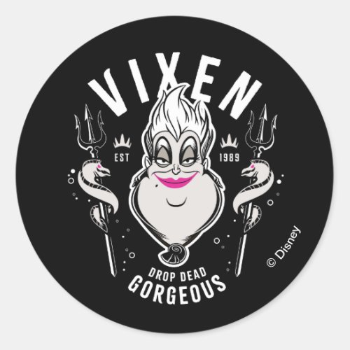 Ursula  Vixen Drop Dead Gorgeous Classic Round Sticker