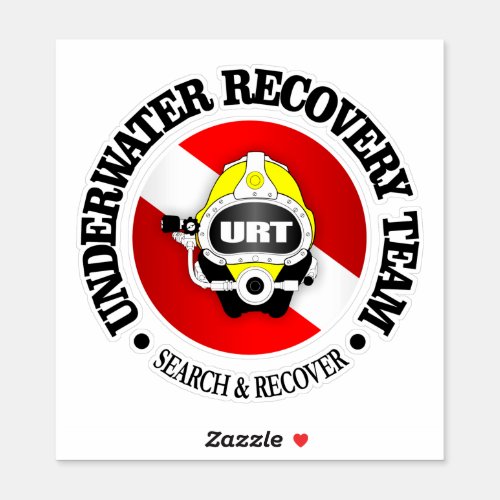 URT Underwater Recovery Team  Sticker