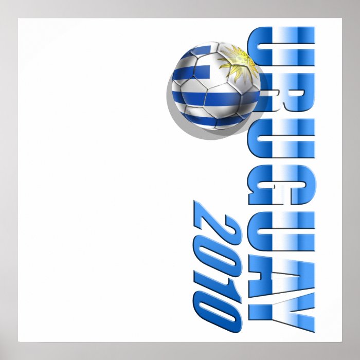 Uruguay 2010 Logo Soccer Futbol Celeste gifts Poster