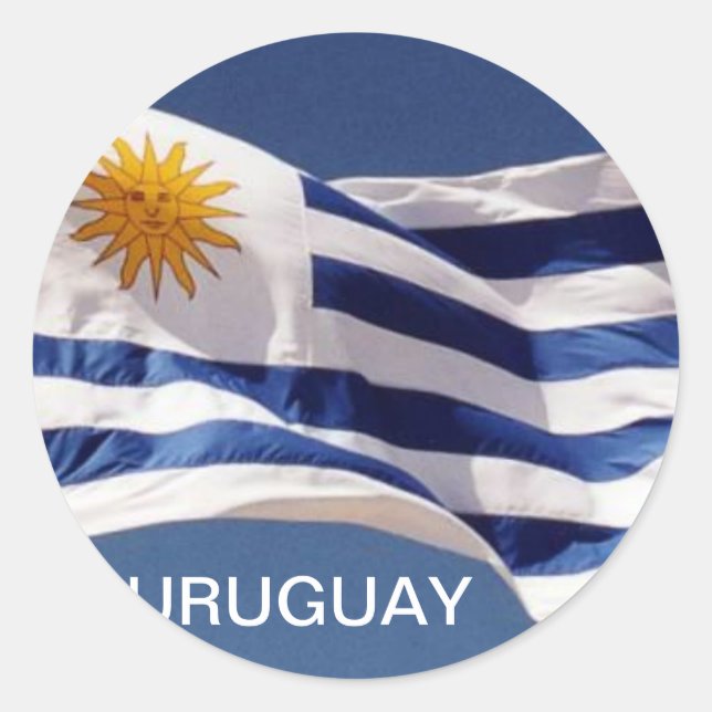 Uruguay Classic Round Sticker (Front)