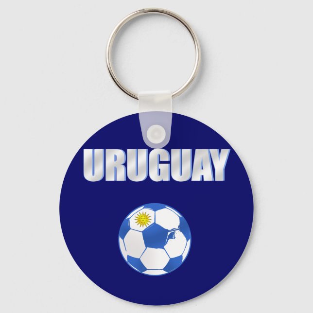 Uruguay cool ball futbol fans La Celeste love Keychain (Front)