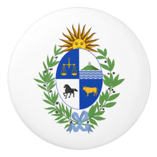 Uruguay country coat arms symbol emblem flag ceramic knob