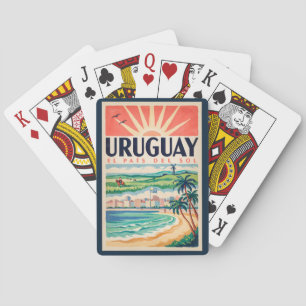 Uruguay Culture Illustration Travel Art Vintage Poker Cards