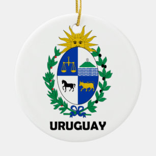 URUGUAY - emblem / flag / coat of arms / symbol Ceramic Ornament