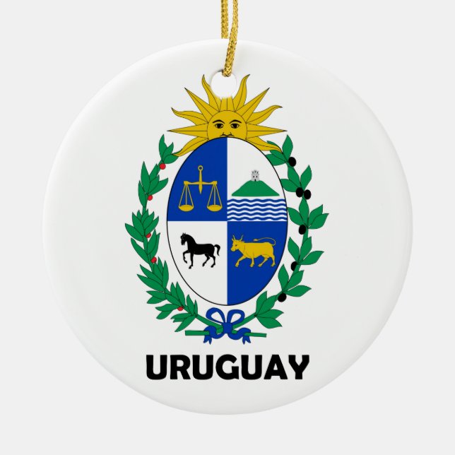 URUGUAY - emblem / flag / coat of arms / symbol Ceramic Ornament (Front)