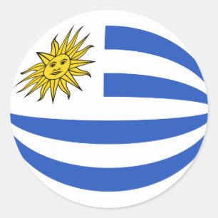 Uruguay Fisheye Flag Sticker