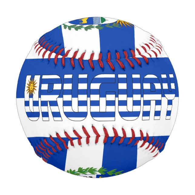 Uruguay Flag and Coat of Arms Patriotic Baseball (Front)