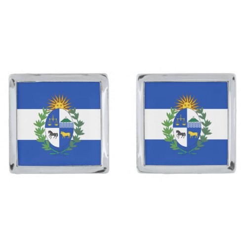 Uruguay Flag and Coat Of Arms Patriotic Cufflinks 