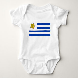 Uruguay flag baby bodysuit
