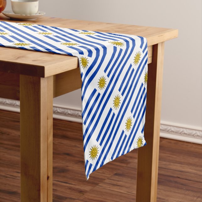 Uruguay flag Banda Oriental Short Table Runner (In Situ)