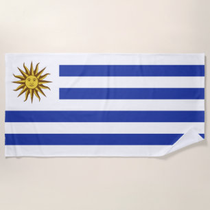 Uruguay flag beach towel