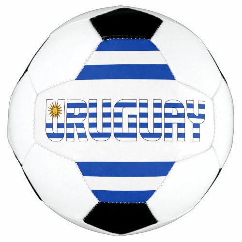 Uruguay Flag Blue White Sun of May Patriotic Soccer Ball