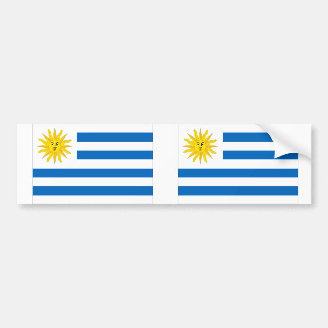 Uruguay Flag Bumper Sticker (Front)