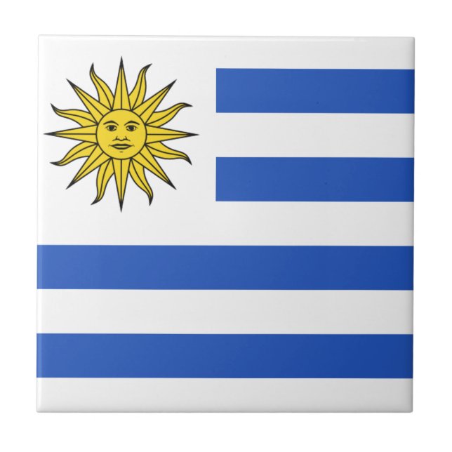 Uruguay Flag Ceramic Tile (Front)