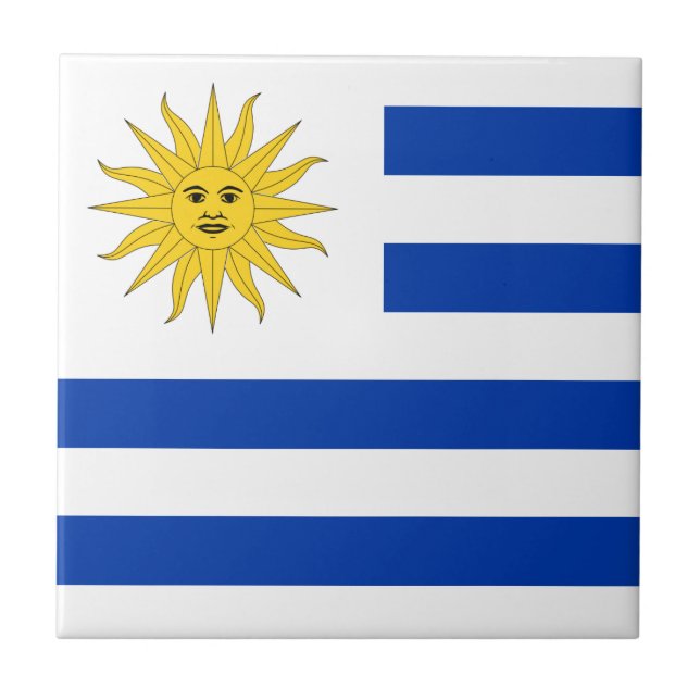 Uruguay Flag Ceramic Tile (Front)