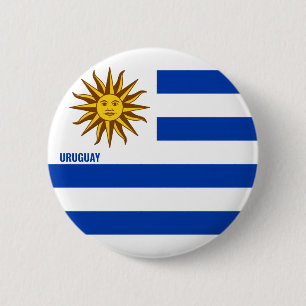 Uruguay Flag Charming Patriotic Button