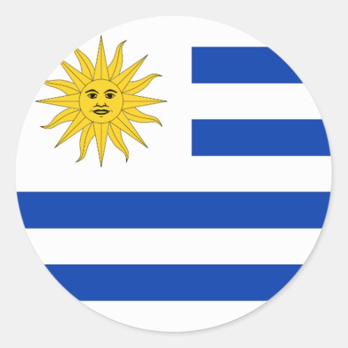 Uruguay Flag Classic Round Sticker