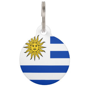 Uruguay flag-coat of arms pet ID tag