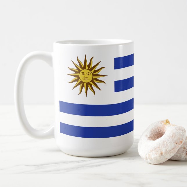 Uruguay flag coffee mug (With Donut)